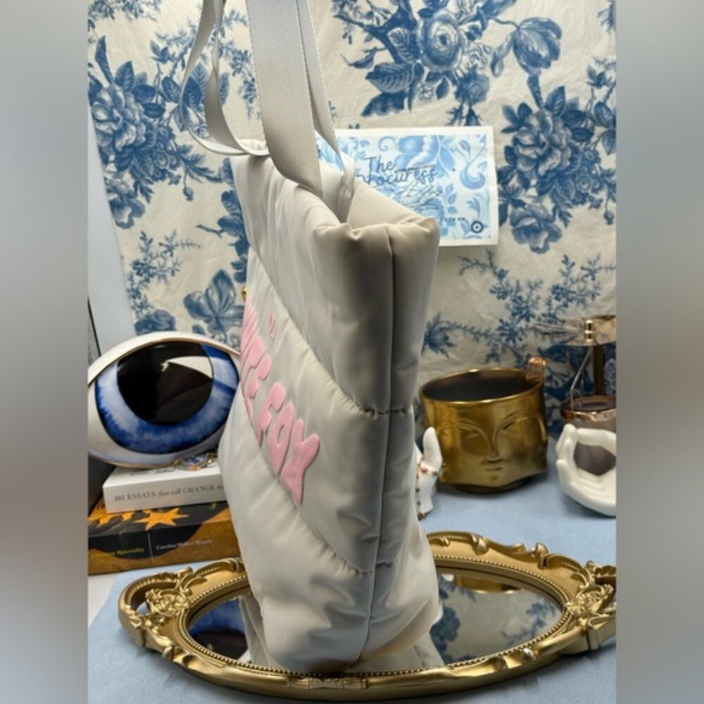🆕 WHITE FOX BOUTIQUE 🧿 NWOT Vol 1. Tote Bag, Ivory & Pink - Picture 6 of 12
